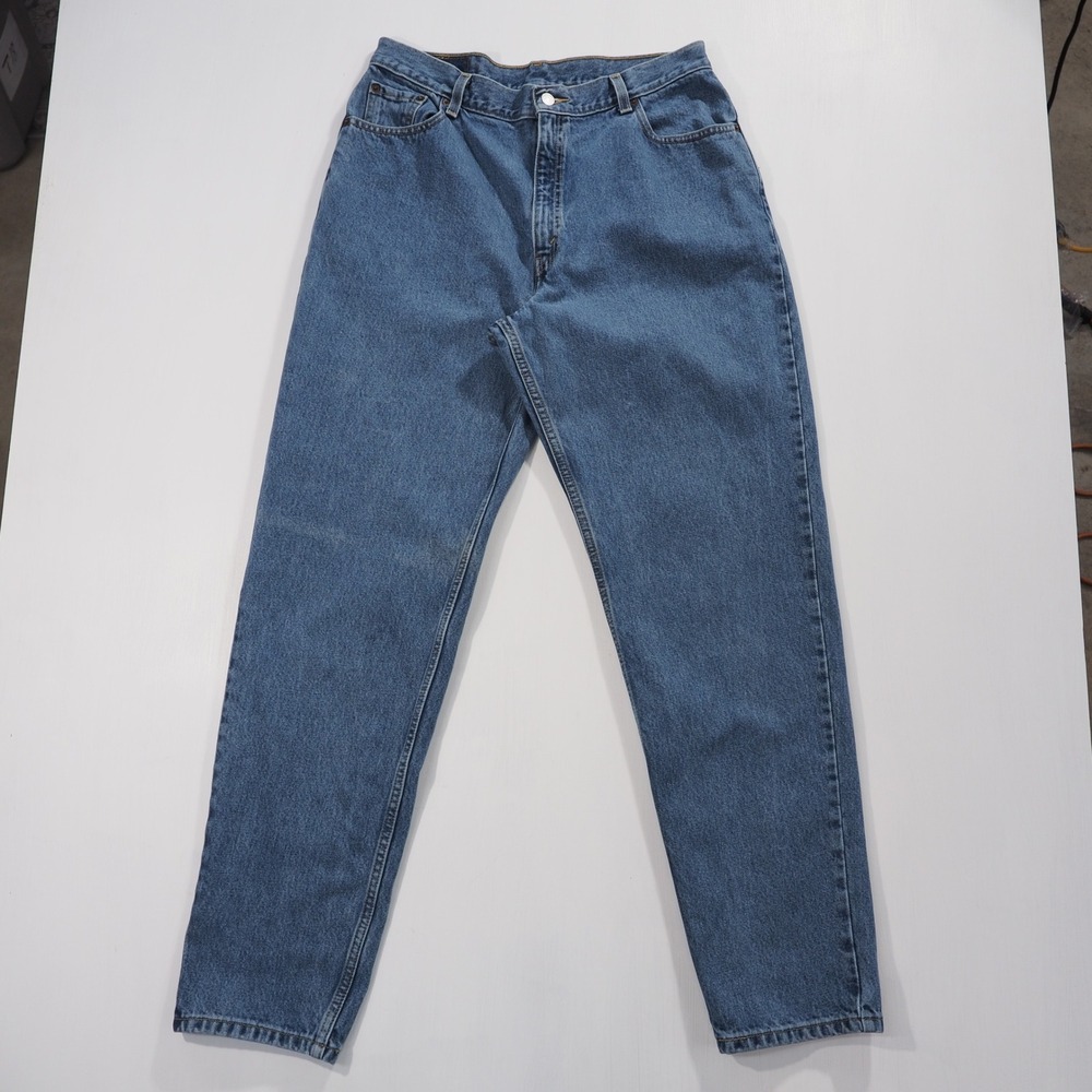 Vintage Levis 550 Women 16 Long 34x33 Blue Relaxed Fit Tapered Leg Y2K Mom Jeans